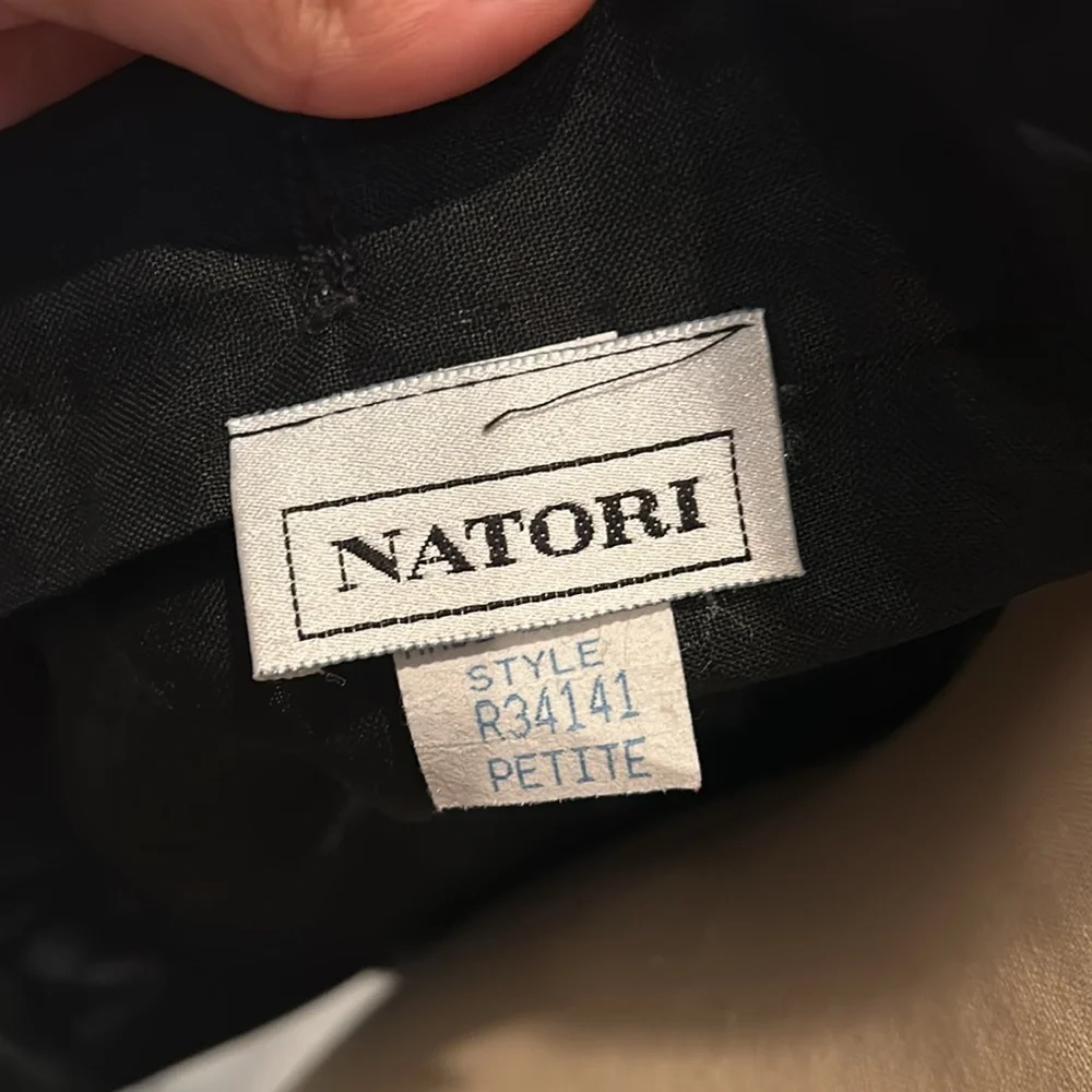 Vintage Natori Black Halter Top with Sheer Lace Detail - Picture 5 of 5